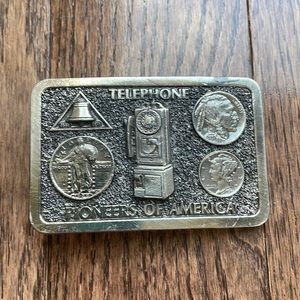 Telephone Pioneers of America vintage belt buckle